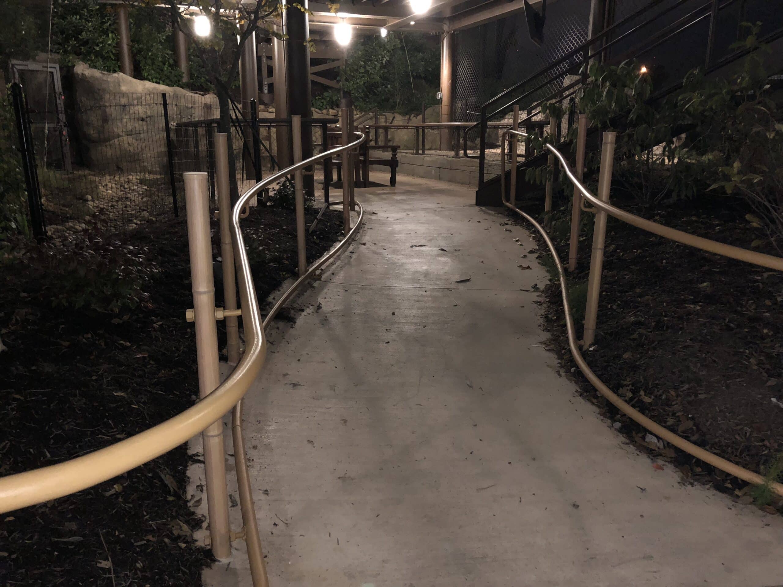 commercial concrete sidewalks and seating area slab at Knoxville Zoo by Crescostone
