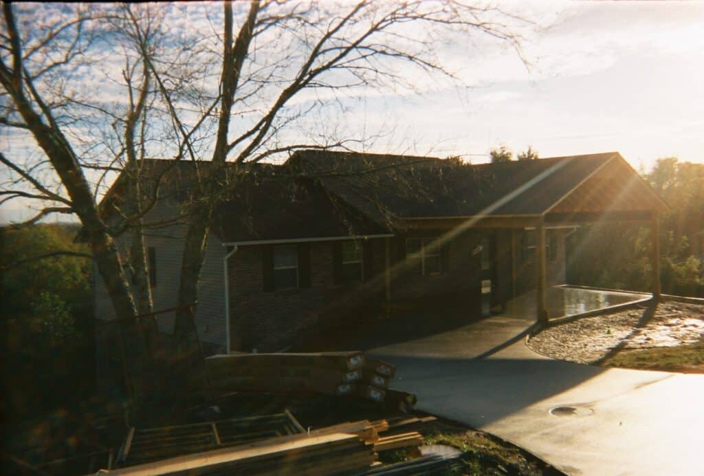 Broom-finished concrete driveway installed by Crescostone in Newport Tennessee